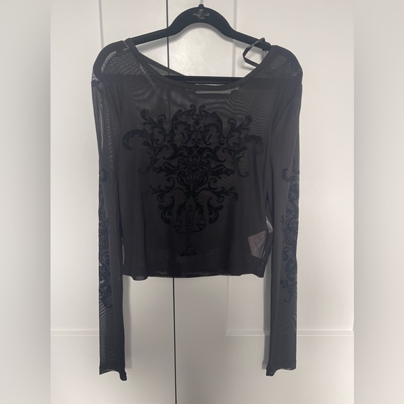 Mink Pink Beauty and the Beast Mesh Crop Top - Picture 2 of 10